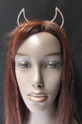 Rhinestone Devil Horn Metal Headband